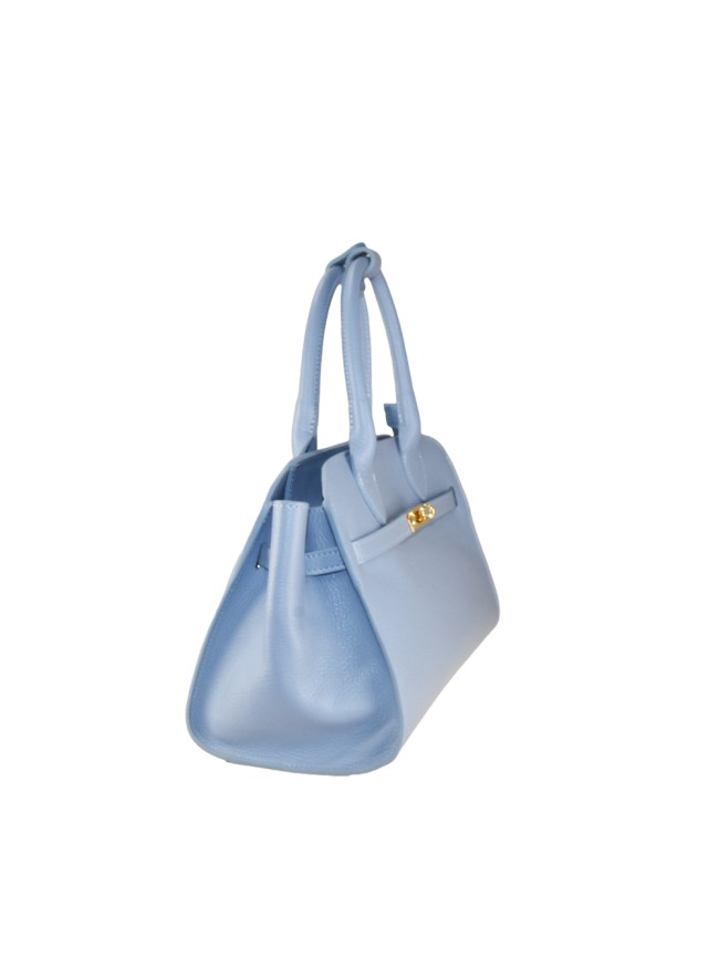 Leather handbag with shoulder strap -...