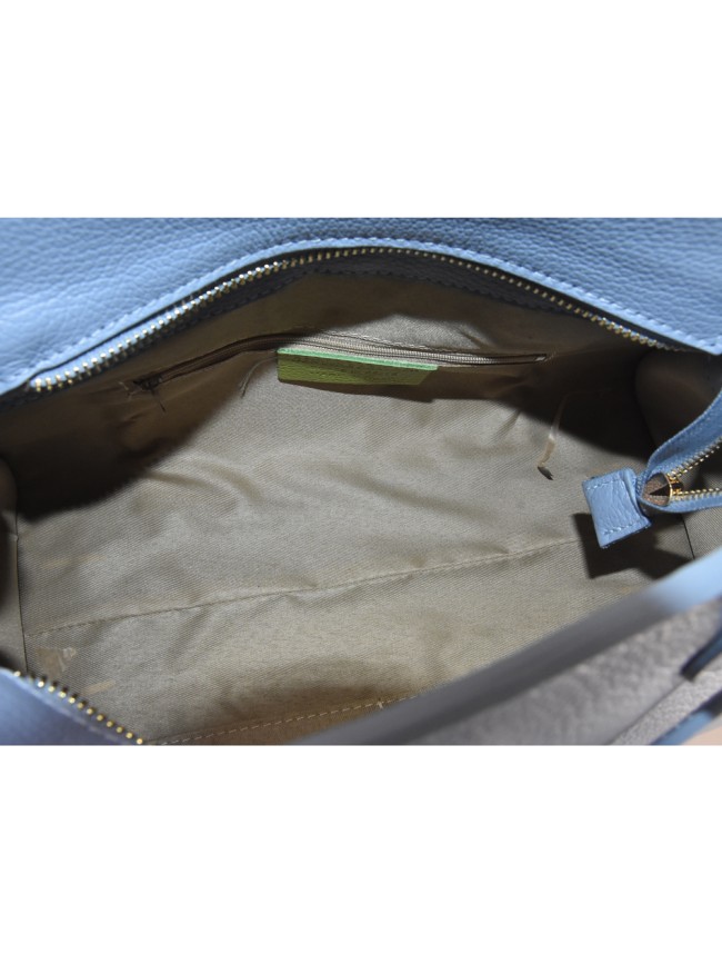 Borsa a mano in pelle con tracolla -...