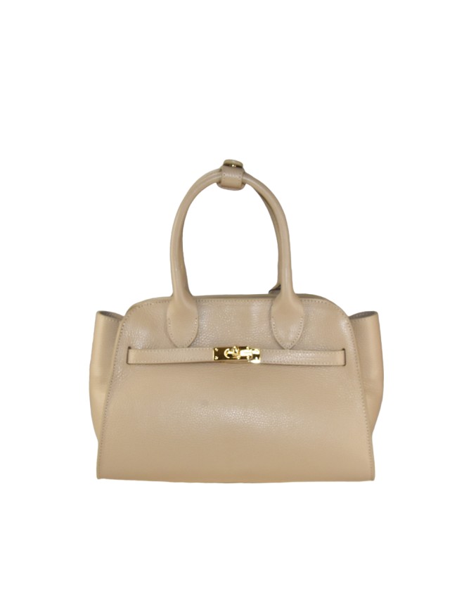 Borsa a mano in pelle con tracolla -...