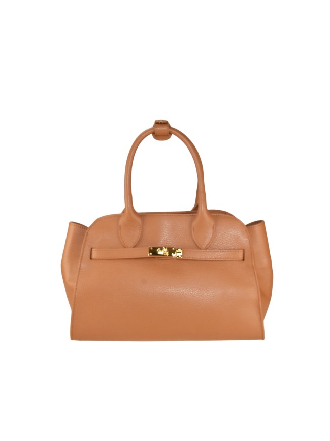 Borsa a mano in pelle con tracolla -...