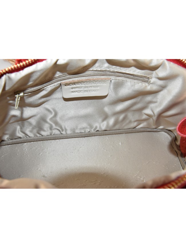 Borsa a mano in pelle con tracolla -...