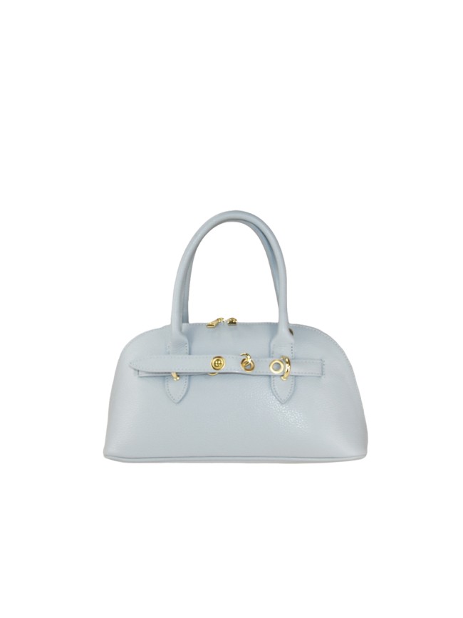 Leather handbag with shoulder strap -...