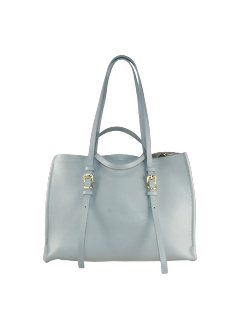 Leather shoulder bag with...