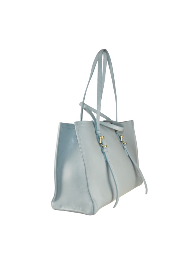 Leather shoulder bag with shoulder...