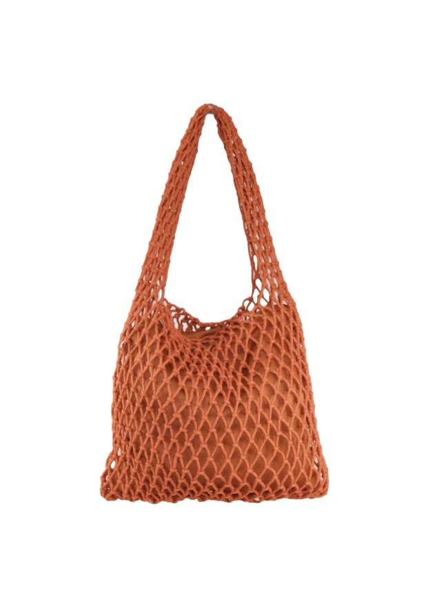 Borsa donna a spalla in tessuto a rete - 2501