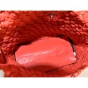 Borsa a mano donna in similpelle intrecciato con tracolla - 8219