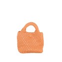 Woman woven synthetic leather hand bag - 8219