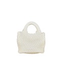 Woman woven synthetic leather hand bag - 8219