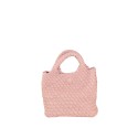 Woman woven synthetic leather hand bag - 8219