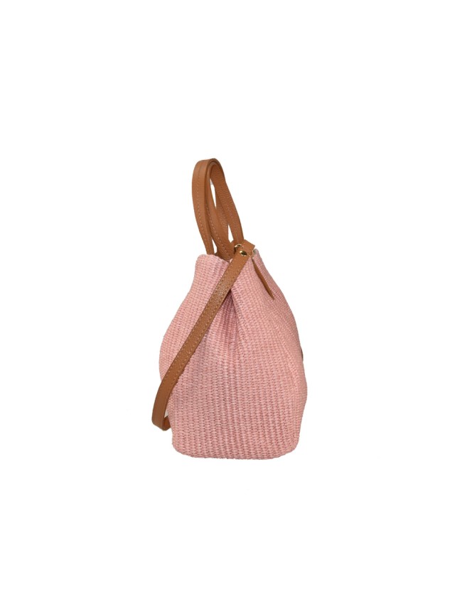 Woman rafia & leather bag - KC29832 Woman rafia & leather bag - KC29832
