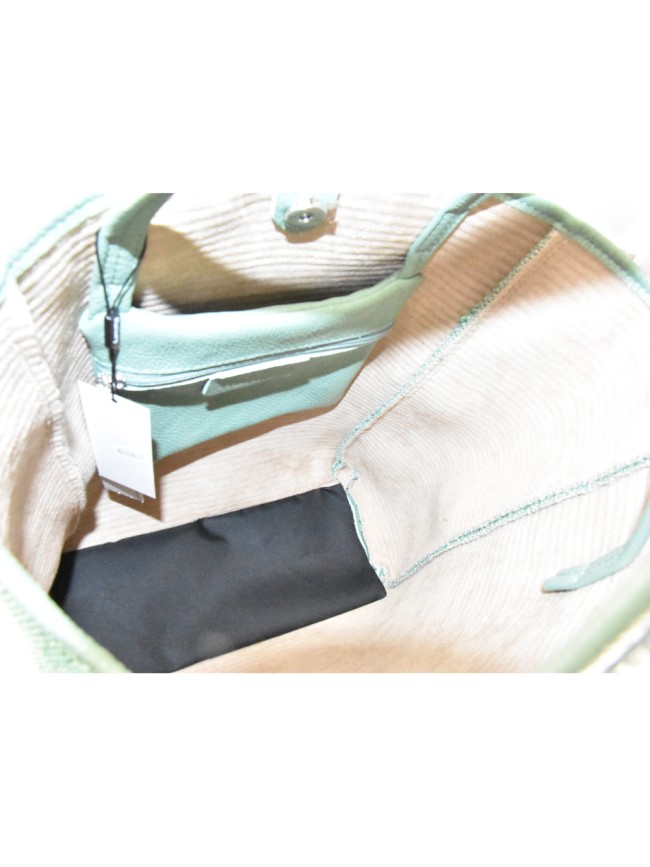 Woman rafia & leather bag - SR25827