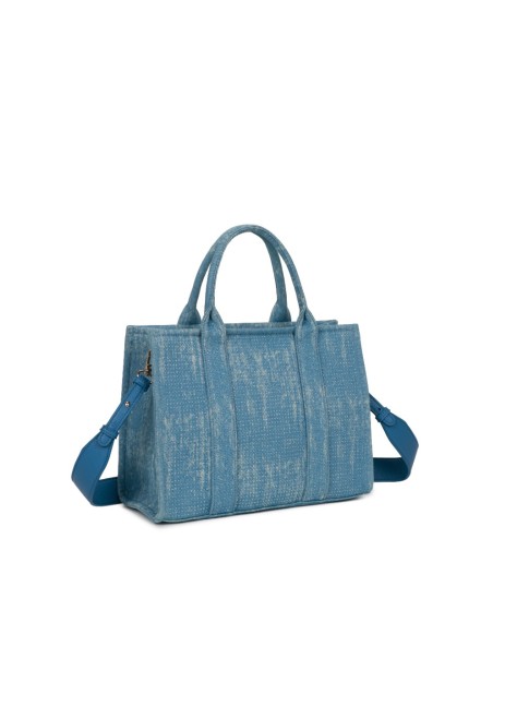 Borsa a mano in jeans con...