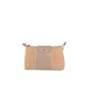 Pochette - borsetta donna in pelle e raffia - BG19821