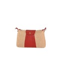 Pochette - borsetta donna in pelle e raffia - BG19821