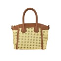 Borsa donna in pelle e Paglia di Vienna - ZR38842