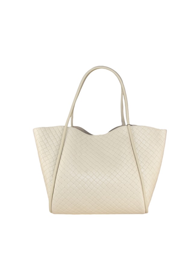 Leather shoulder bag with shoulder...