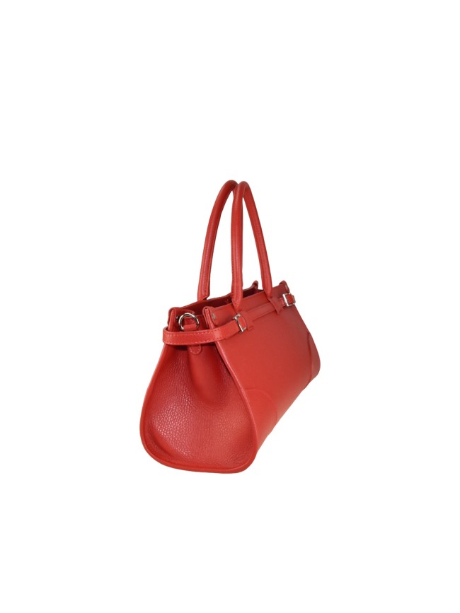 Leather hand bag 100% made Italy -...