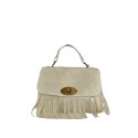 Borse donna a mano in vera pelle con frange 100% made Italy - SQ29832