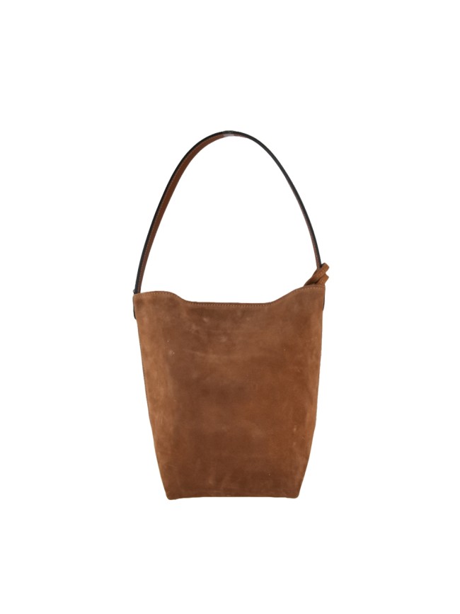 Woman suede leather shoulder bag -...