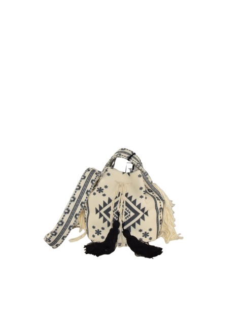Woman textile shoulder bag...
