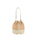 Secchiello donna in pelle & raffia - AG25827