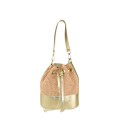 Secchiello donna in pelle & raffia - AG25827