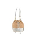 Secchiello donna in pelle & raffia - AG25827