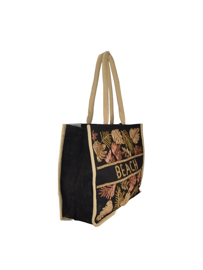 Borsa donna a spalla in tessuto con...