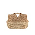 Woman woven textile hand bag - S0254