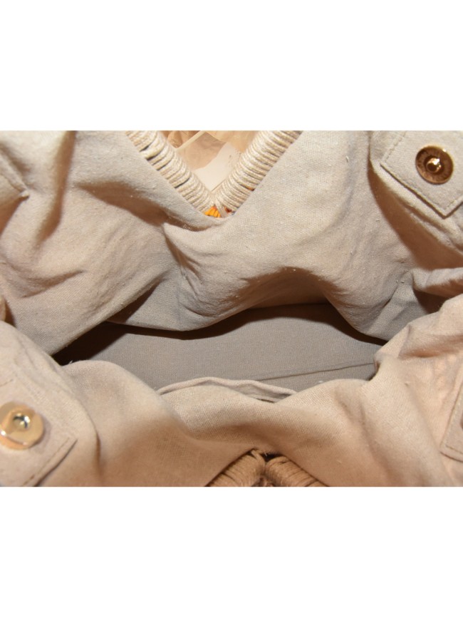 Woman woven textile hand bag - S0254