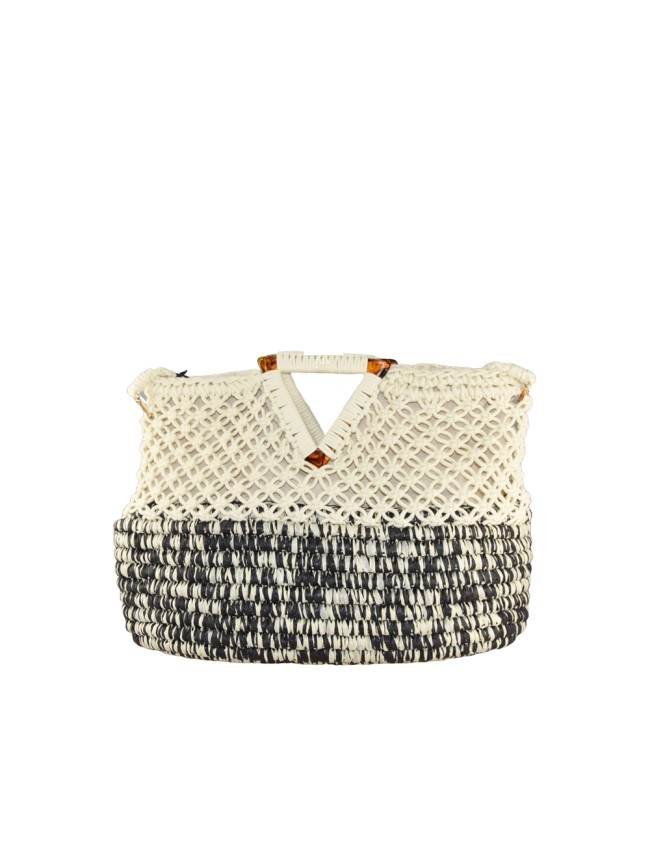 Borsa donna a mano in tessuto a rete - S0254