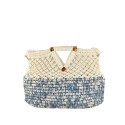 Woman woven textile hand bag - S0254