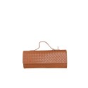 Woman woven leather pochette 100% made italy - MS35838