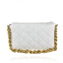 Borsa donna a mano con tracolla in vera pelle con catena - CB44848