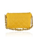 Borsa donna a mano con tracolla in vera pelle con catena - CB44848