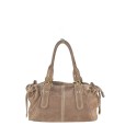 Suede leather shoulder bag with shoulder strap - BG39843