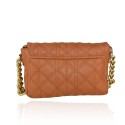 Borsa donna a mano con tracolla in vera pelle con catena - CB44848