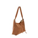 Suede leather shoulder bag with regulable handler - YC39843