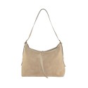 Suede leather shoulder bag with regulable handler - YC39843