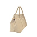 Suede leather hand bag with shoulder strap - LP46851