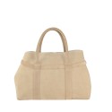 Suede leather hand bag with shoulder strap - LP46851