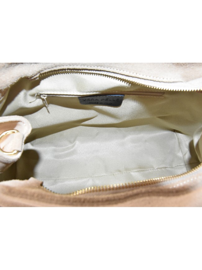 Borsa a mano in pelle camoscio con... Borsa a mano in pelle camoscio con...