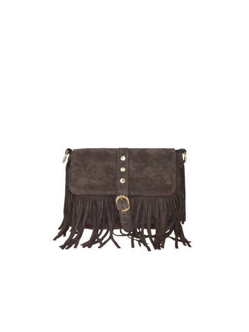 Suede leather shoulder bag...