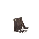 Suede leather shoulder bag with shoulder strap - MF25827