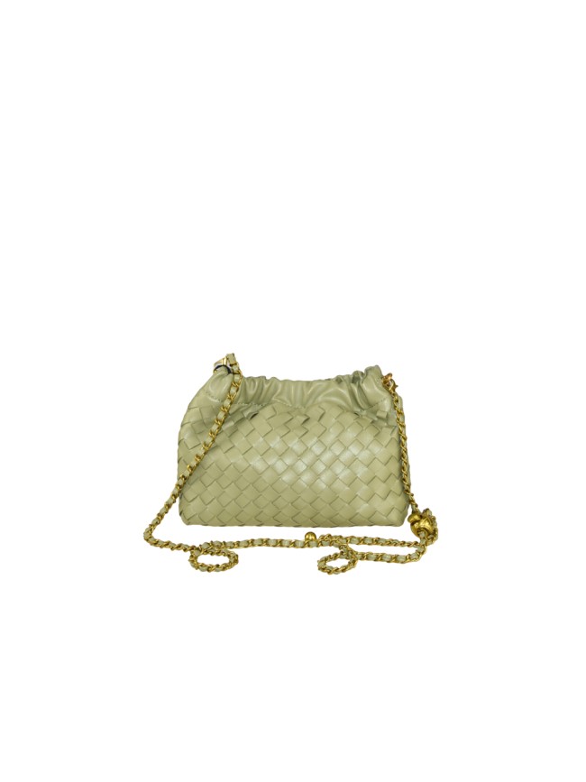 Borsa donna intreccio da spalla in similpelle con tracolla regolabile - 21015