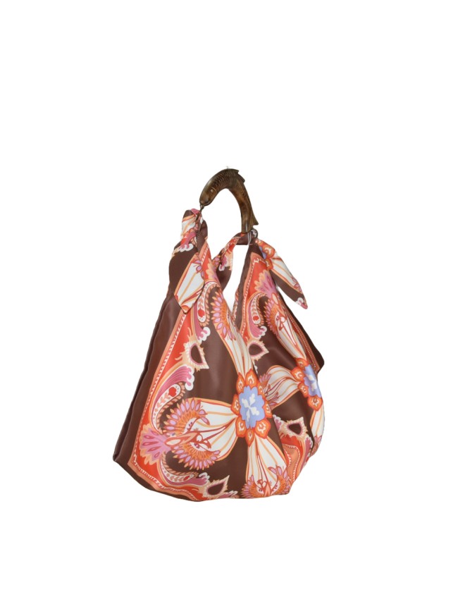 Woman textile shoulder bag - BO900