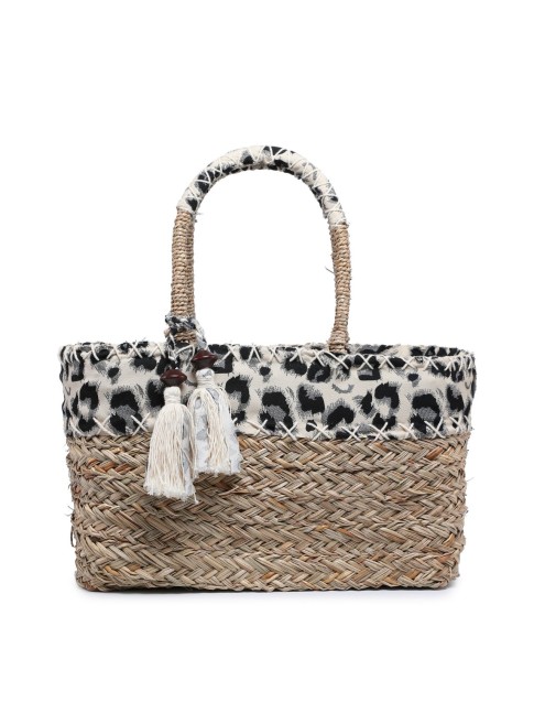 Woman straw beach bag - 80381