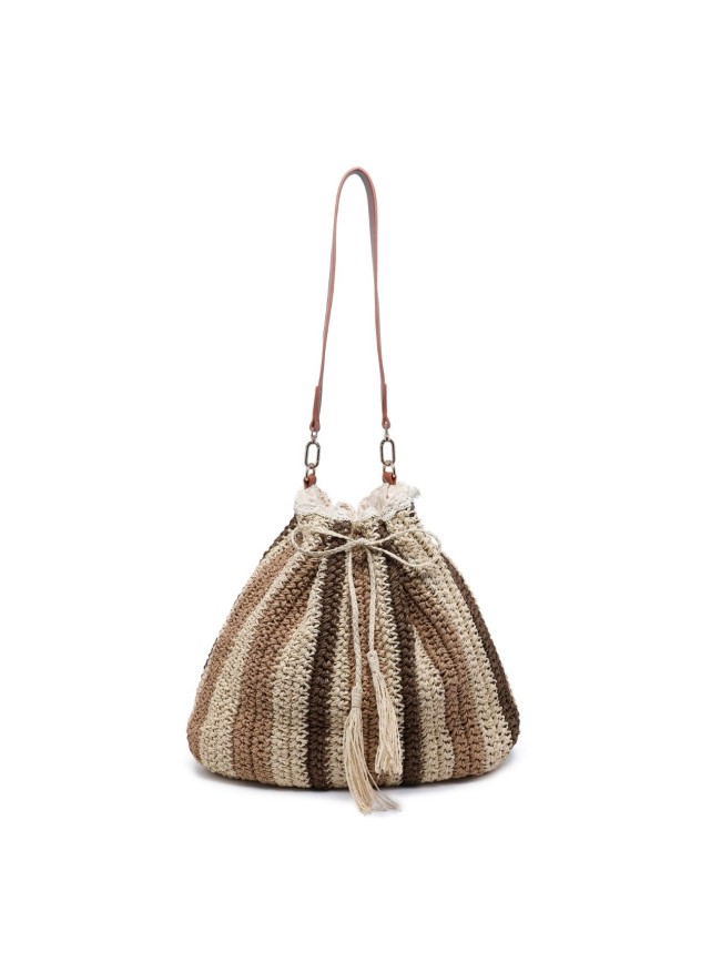 Borsa a spalla donna in raffia - 80379