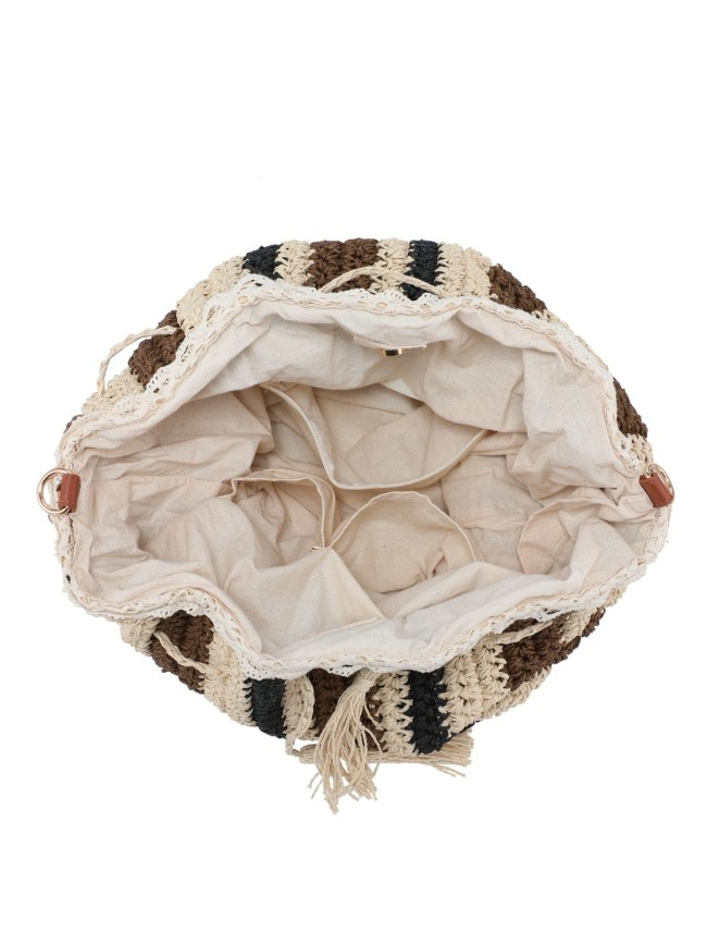 Borsa a spalla donna in raffia - 80379