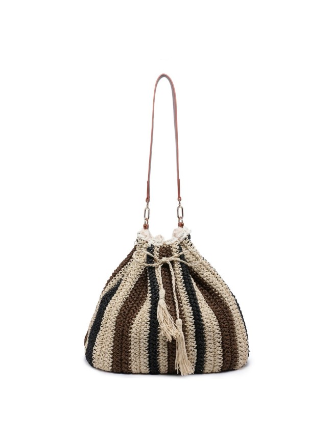 Borsa a spalla donna in raffia - 80379